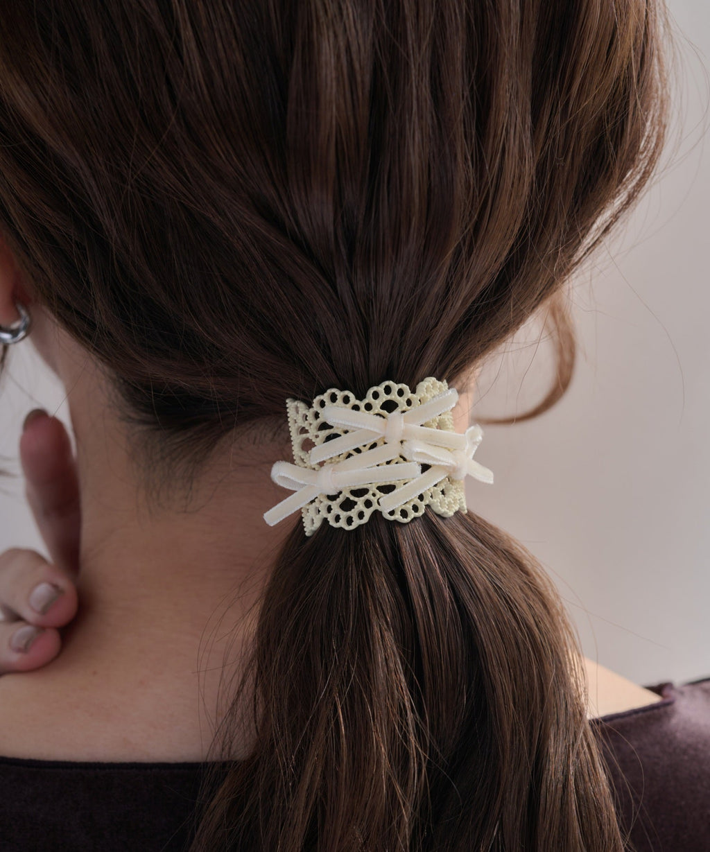 no.43  ハンドメイド☆パープル×ゴールドのポニーフック2点セット✩.*˚ no.43 ハンドメイド☆パープル×ゴールドのポニーフック2点セット