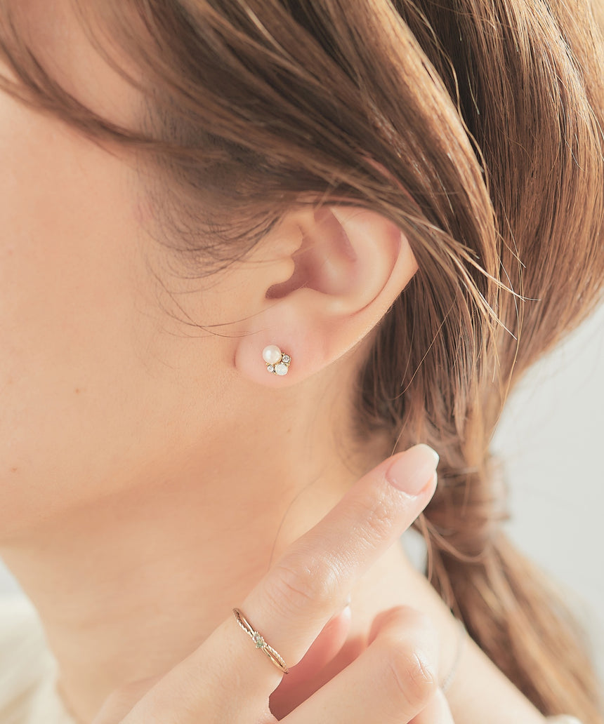 18k-391 18金ポストピアス (noé)