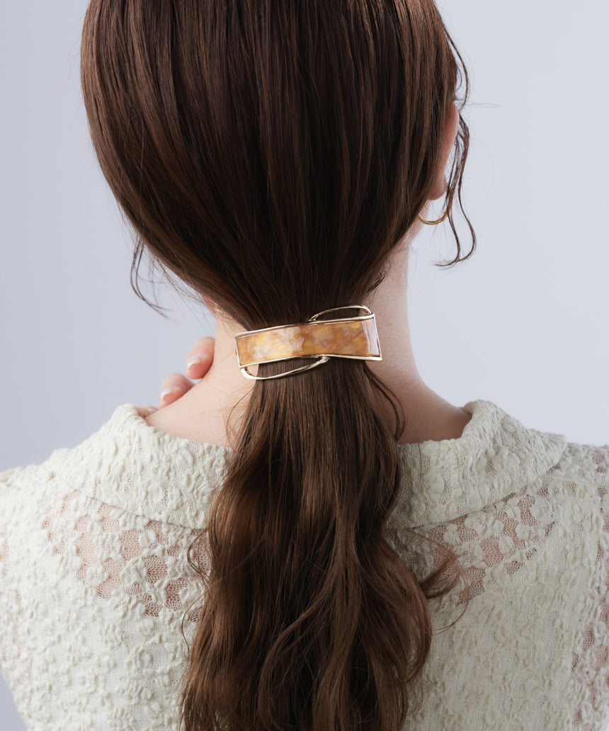 セレニティ クリスタルバレッタ 再販 天然石 クリスタルクォーツ ／ 水晶 ヘアアクセサリー